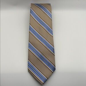 New Rep Joseph Abboud striped silk tie in shades of brown and blue